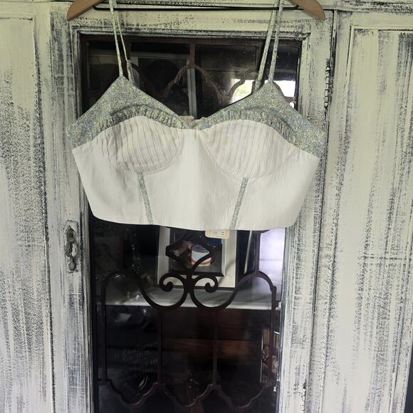 NWT Anthropologie Let Me Be Corset Crop Top - Large - Picture 6 of 6
